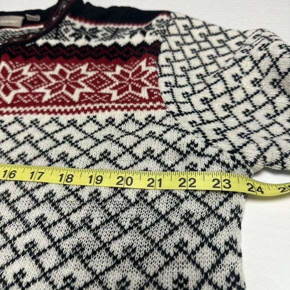 Croft and Barrow Christmas Holiday Sweater Snowflakes Size XL Vintage - Picture 7 of 11